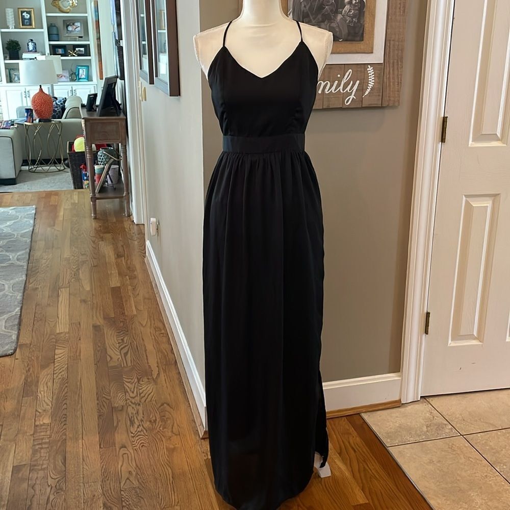 Tobi Strappy Open Back Maxi Dress - Black size small - Picture 4 of 9